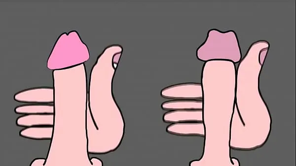 HD Two straight boys doing a jerkoff contest ANIMATED meghajtócső