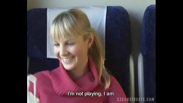 HD Czech streets Blonde girl in train meghajtócső