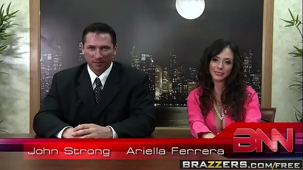 HD Brazzers - Big Tits at Work - Fuck The News scene starring Ariella Ferrera, Nikki Sexx and John Str-drev Tube