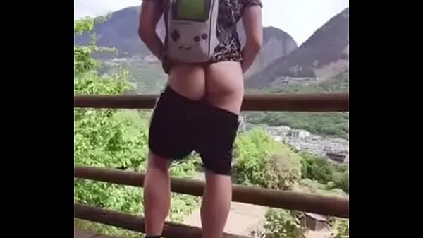 HD Pulling Pants Down Butt Outdoor sürücü Tüpü