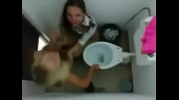 HD Lesbians in the bathroom having fun drive Tube