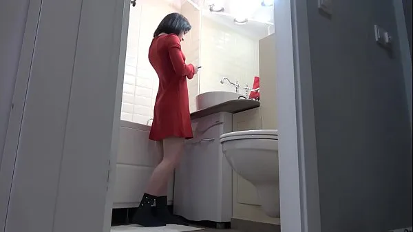 Tubo de unidad HD Hermosa Candy Black en el baño - Cámara oculta