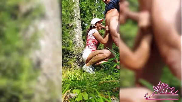 HD Wife Doggy Fucking and Deep Sucking in Forest - Cum Inside drive Tube