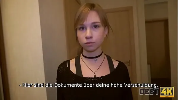 HD DEBT4k. Teen debtor pays for debt with tender mouth and vagina schijfbuis