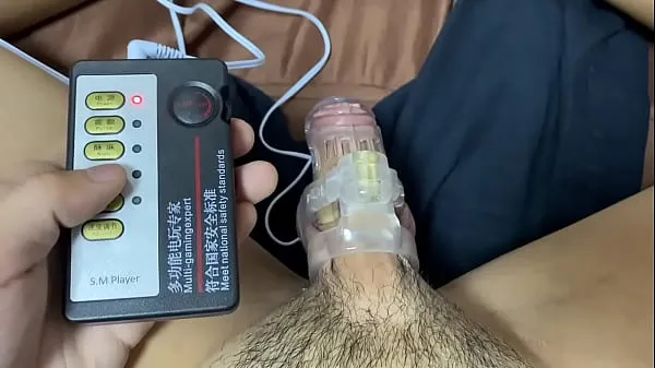 Tubo de unidad HD Pee and electric with Cock cage