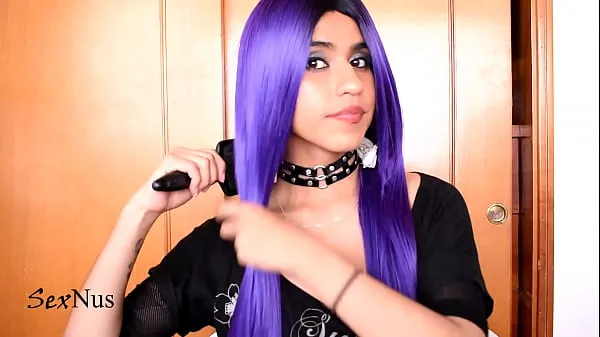 HD Hairstyle my beautiful straight purple hair-enhet Tube