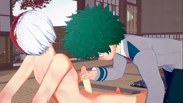 Tubo de unidade HD My Hero Academia Yaoi - Deku x Shouto Masturbação e Boquete - Sissy crossdress Japonês Asiático Mangá Anime Jogo Porn Gay