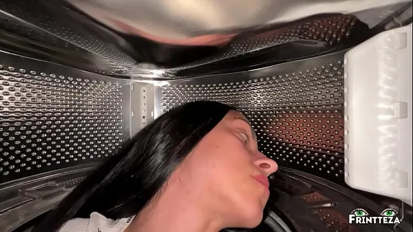 HD Stepson fucked Stepmom while she in inside of washing machine. Anal Creampie drive Tube
